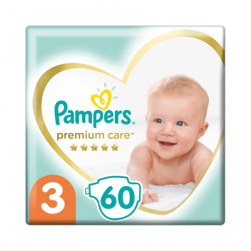Pampers Premium Care Νο.3 Πάνες για μωρά 6-10 kg 60τμχ